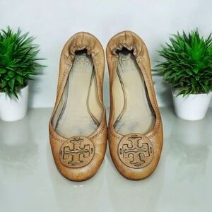 Tory Burch Minnie Ballet Flats- Size 6 Camel color